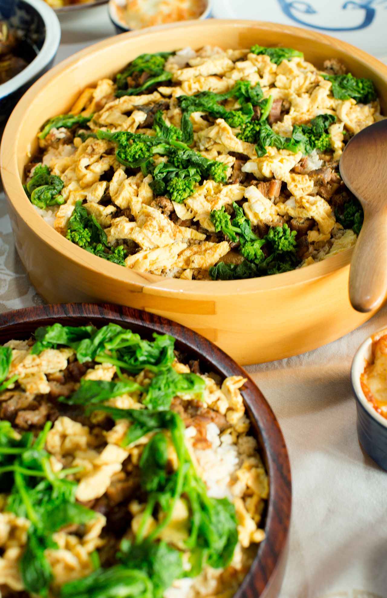 英子さんのちらし寿司。「彩りがきれいで、いろんな味を混ぜて食べられるからいいわね」