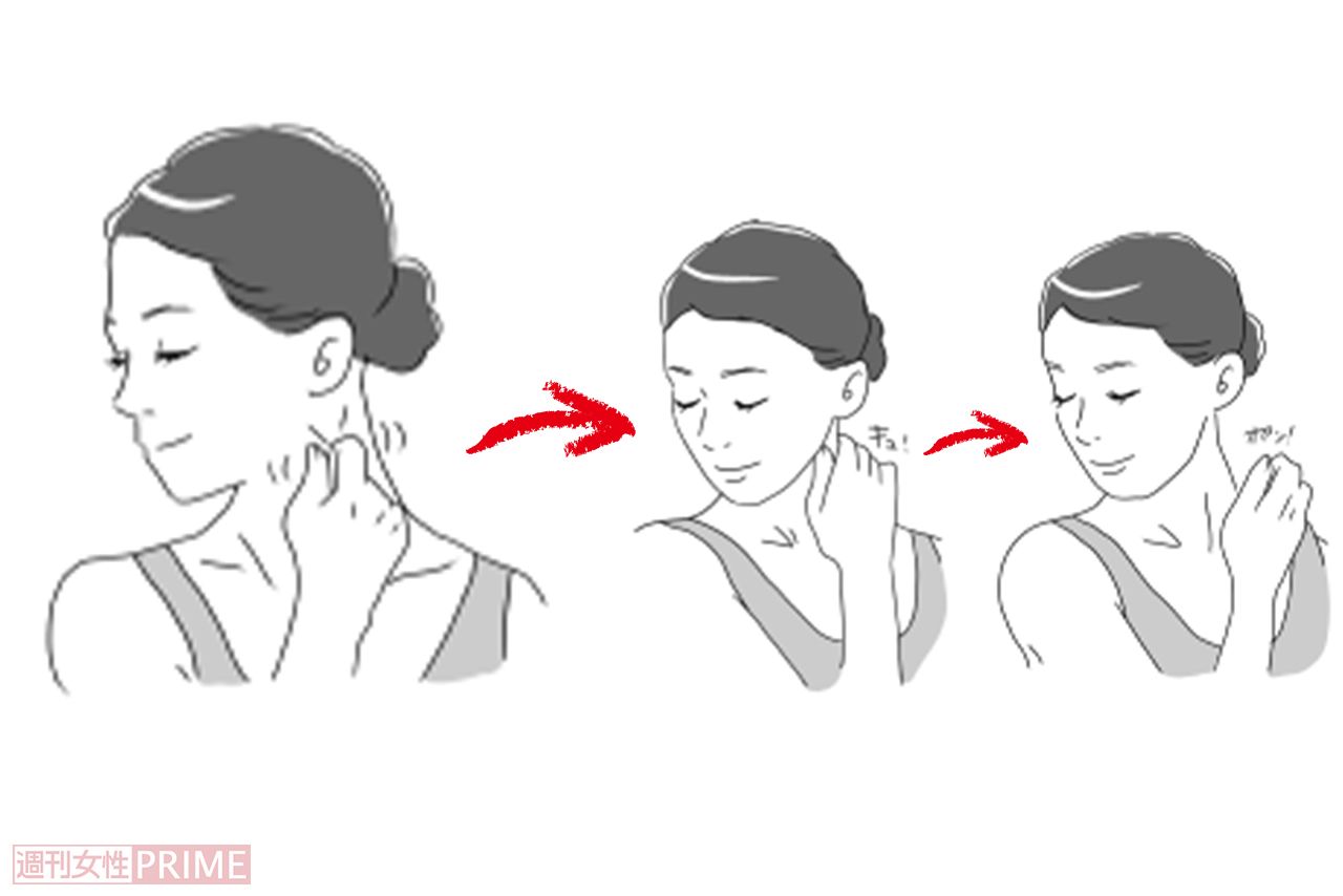 STEP3：硬い筋肉がやわらかくなるのを実感！胸鎖乳突筋をもみほぐす