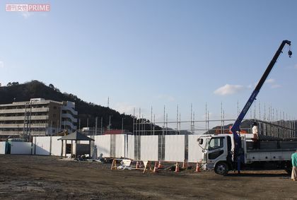 解体された旧庁舎。遺族は跡地にモニュメント設置を求めている