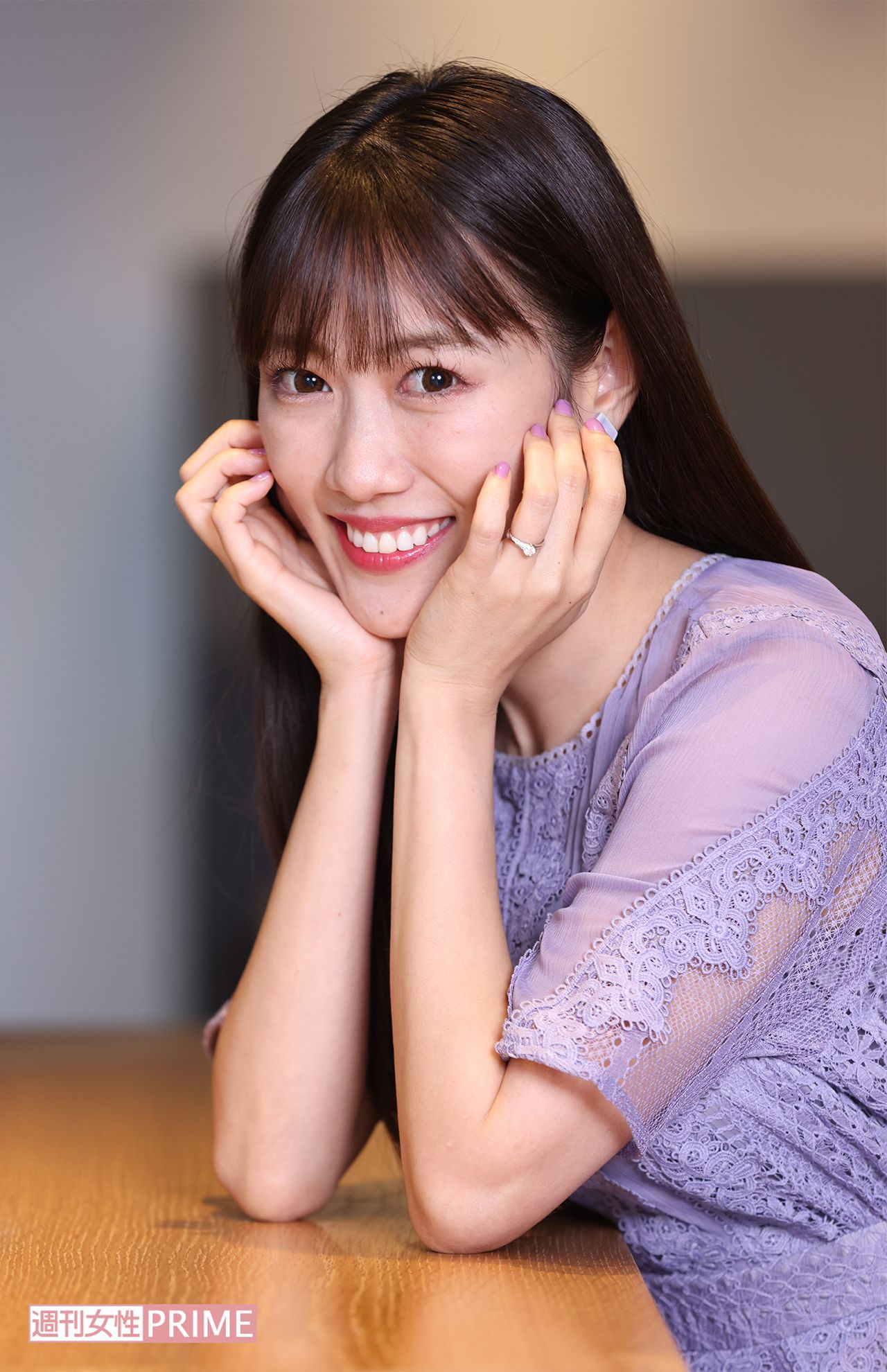 結婚発表直後の高城れに（11月6日撮影）