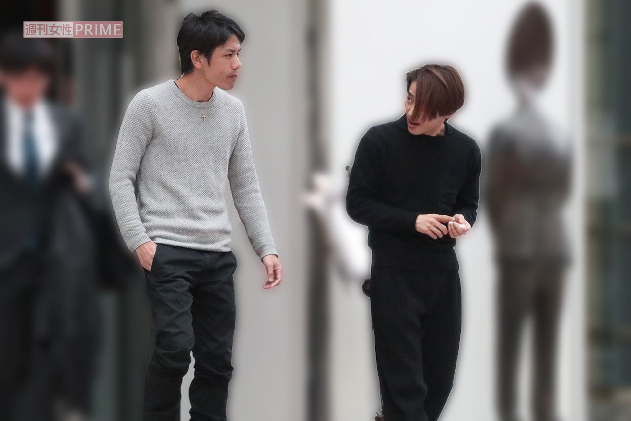 会食を終えた滝沢秀明と三宅健（2017年）