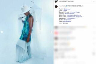 1月20日の試合で披露した奇抜なファッションを投稿している大坂なおみ（本人のインスタグラムより）