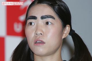 鳥取県内を走るイモトアヤコ