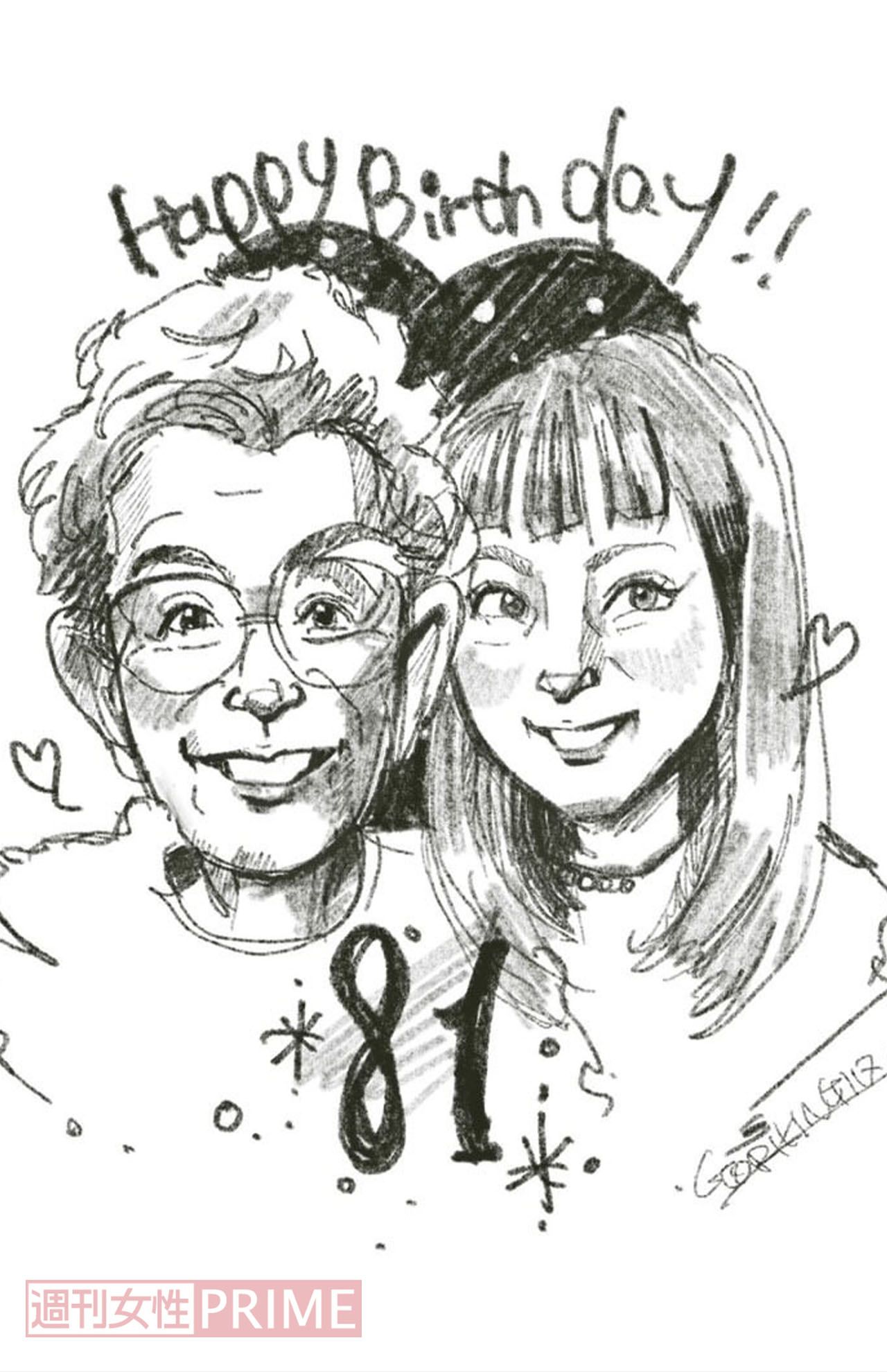 とってもすてきな似顔絵イラストもいただきました!　飾るのが楽しみです