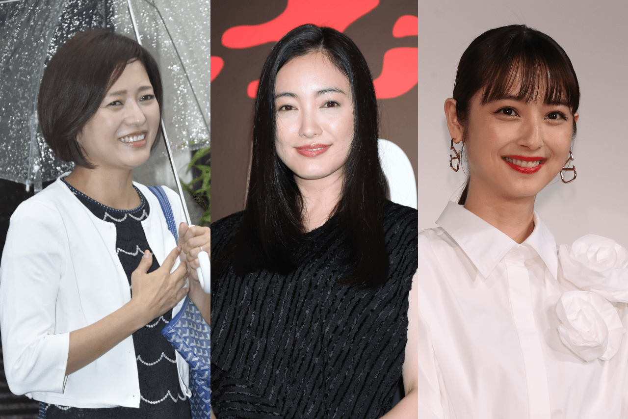 左から三田寛子、仲間由紀恵、佐々木希