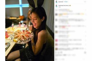 バニーガール姿でハロウィンパーティーを楽しむ写真をアップした森泉（本人のインスタグラムより）