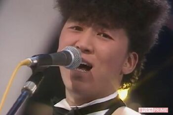 '83年ごろの嶋大輔。ふっくらしたリーゼントがトレードマークだった