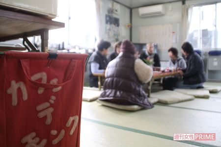 '16年2月、石巻の仮設住宅で