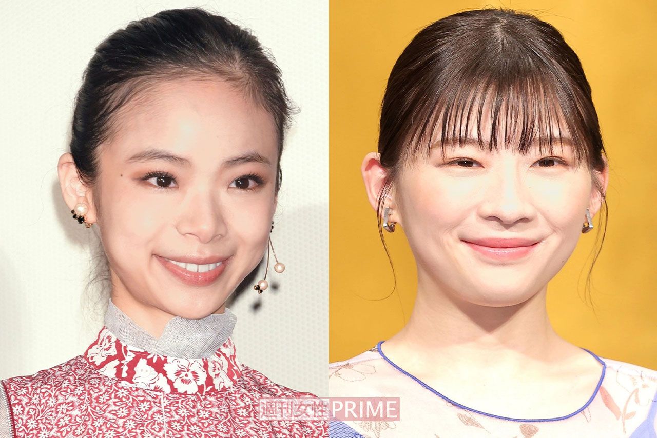 『ブギウギ』ヒロインの趣里（左）から“バトン”を受けた『虎に翼』ヒロインの伊藤沙莉（右）