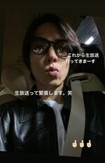 生放送の前には、その緊張をインスタグラムのストーリーズに投稿していた山下智久（公式インスタグラムより）