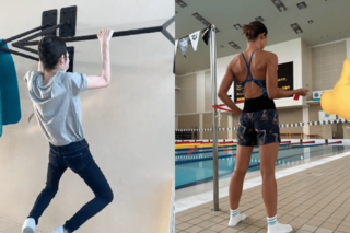 4年前病気後初めてプールに入った日と投稿した池江璃花子（本人公式Xより）