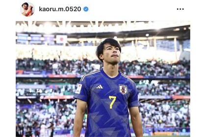 イングランドのプレミアリーグで活躍する三笘薫（本人SNSより）