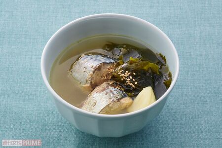 さばとにんにくのスープ