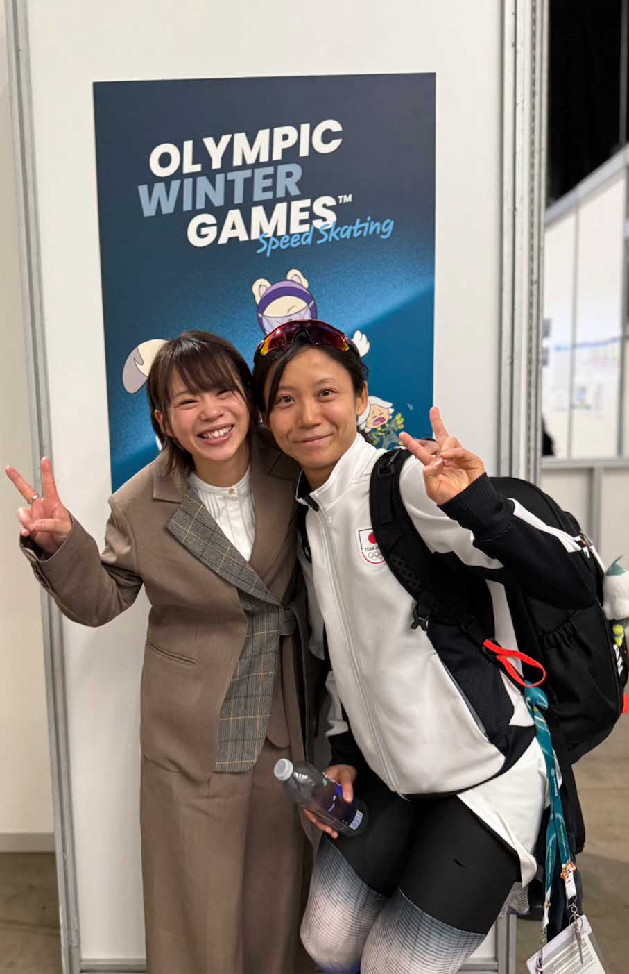 2月のミラノ・コルティナ五輪では解説者として現地へ向かった高木菜那。妹・美帆の活躍も見守った（提供写真）