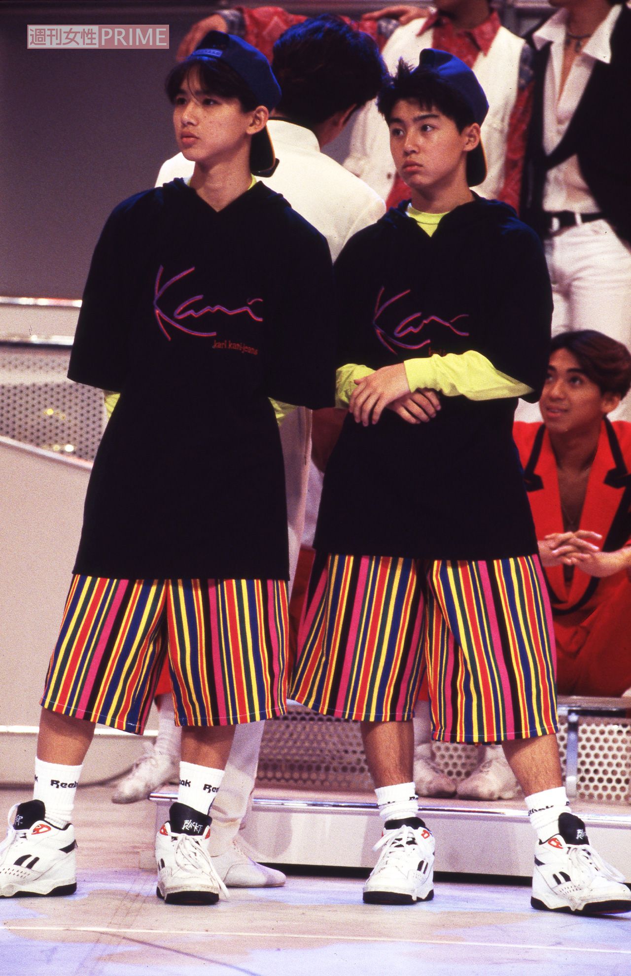 NHK『アイドル・オン・ステージ』収録にて。この時14歳だった、デビュー前のKinKi Kids