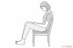 座っているときの悪姿勢に要注意(イラスト/関祐子)