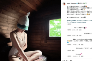 サウナで整う王林（公式インスタグラムより）