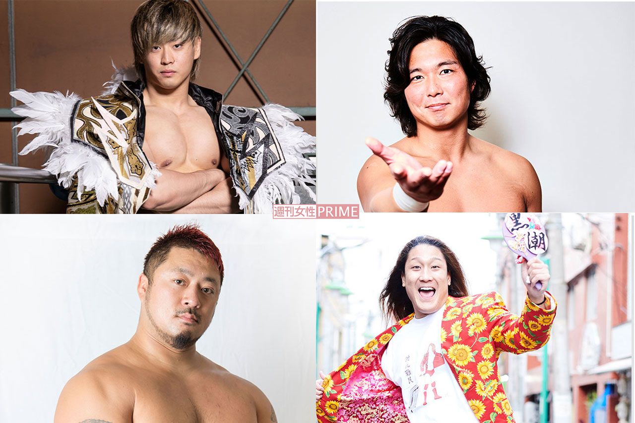 左から時計回りに、清宮海斗、ジェイク・リー、黒潮“イケメン”二郎、火野裕士