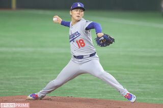 2025年3月18日、カブスとの開幕戦に出場したドジャースの山本由伸