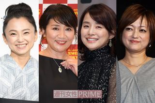 写真左から、同世代の永作博美、松下由樹、石田ゆり子、大神いずみ