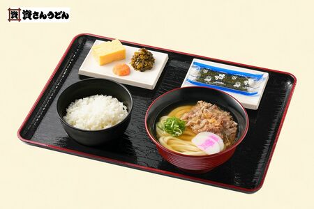 資さんうどん「肉うどん定食」614円