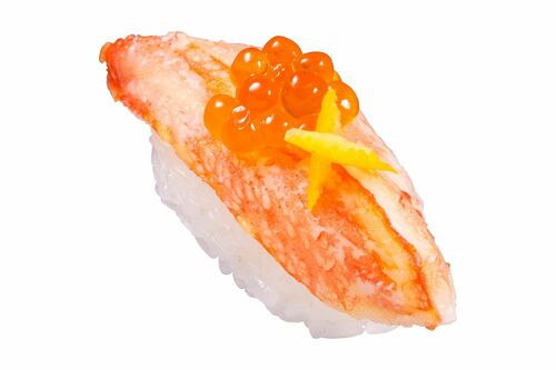 【かっぱ寿司】茹でずわい蟹柚子いくらのせ/242円