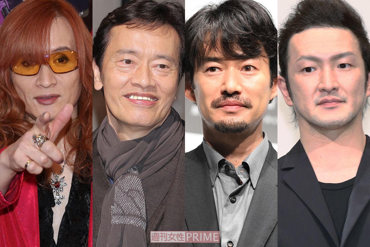 （左から）高見沢俊彦、遠藤憲一、竹野内豊、中村獅童