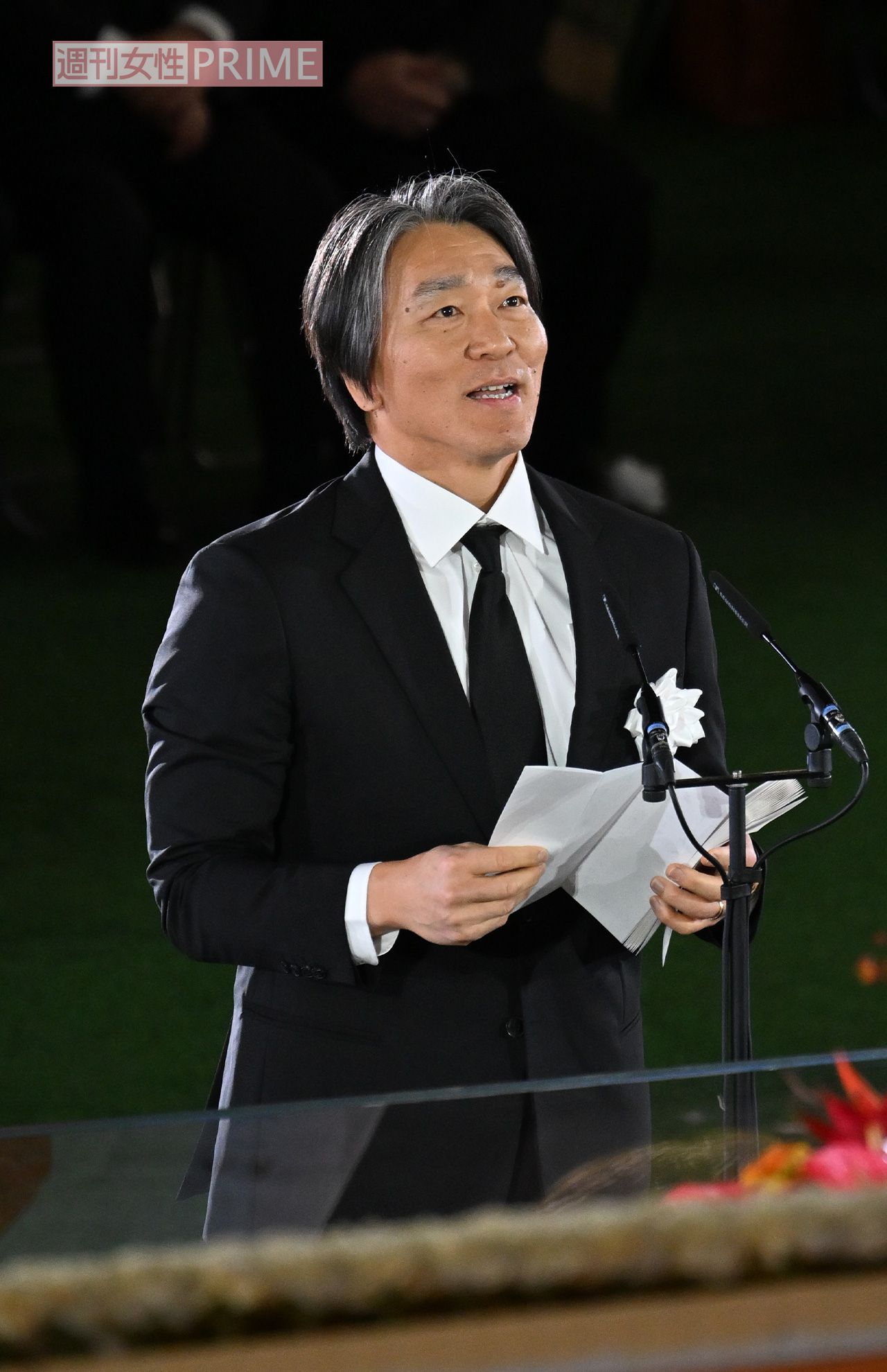 2025年11月、長嶋茂雄さんお別れの会で言葉を手向ける松井秀喜氏