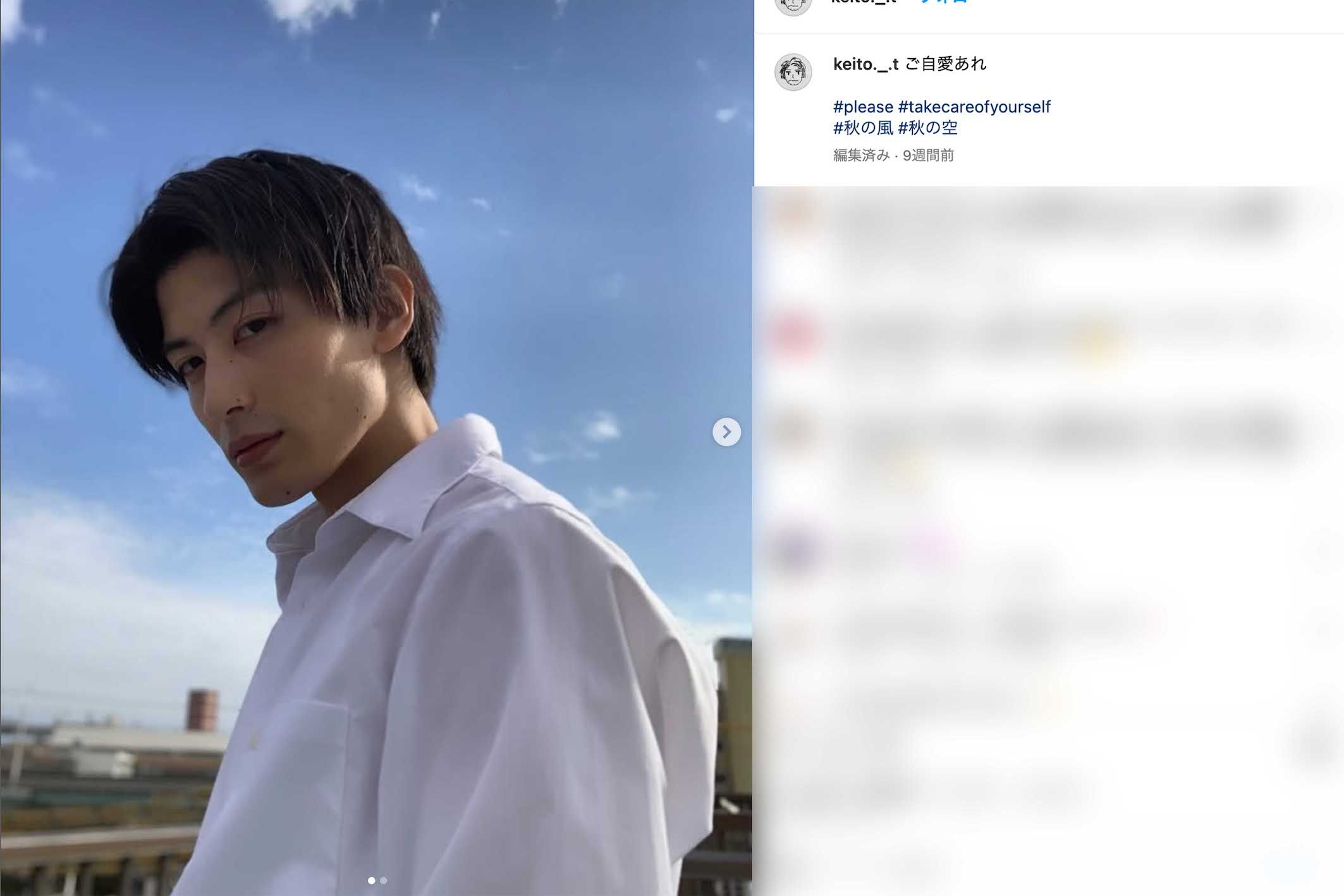 YouTuberの『ゲソブラック』プロフィールから飛べるインスタグラムは『奎仁』の名前になっている（インスタグラムより）