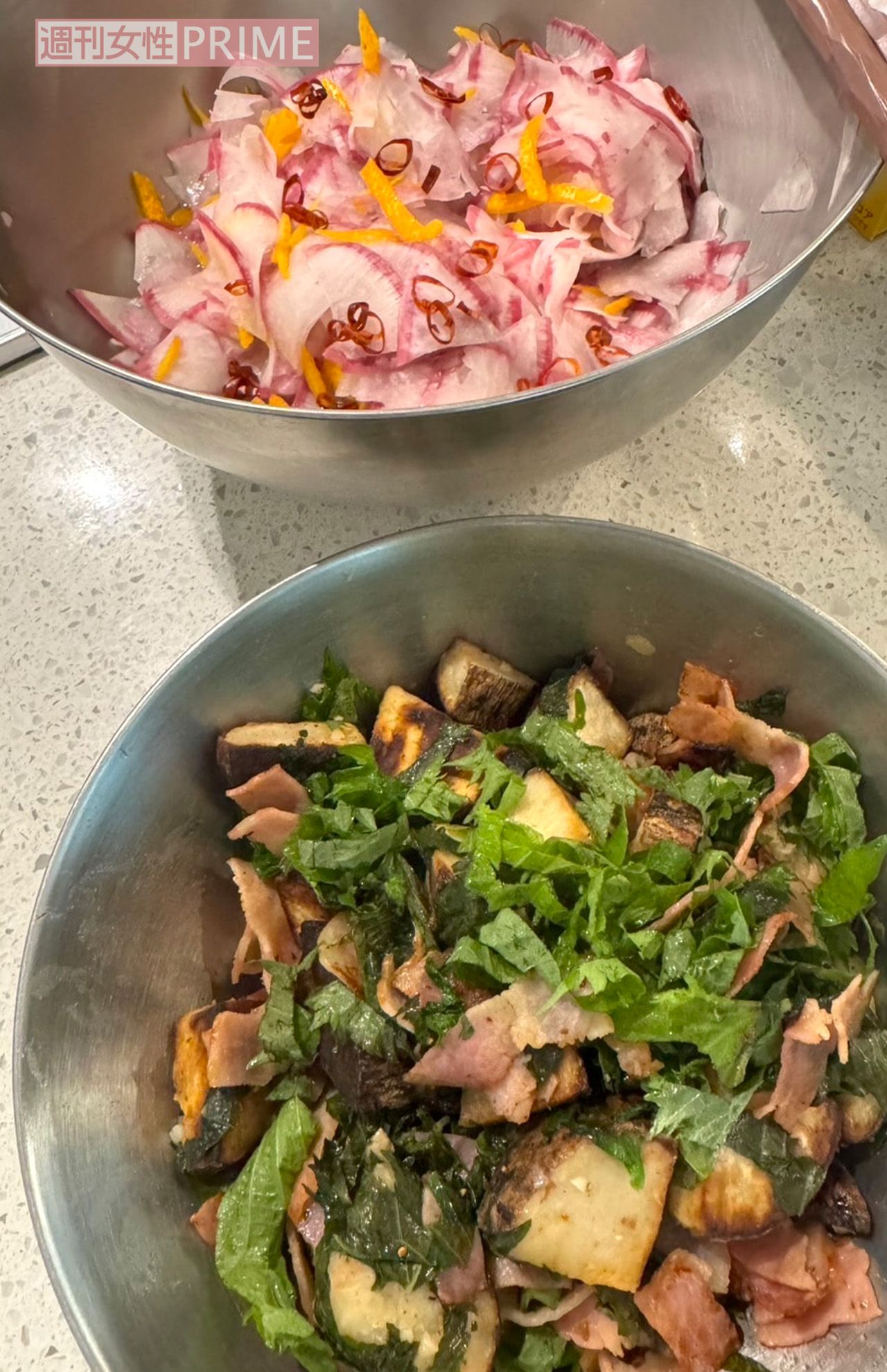 農家さんから直送されるおいしい野菜をたっぷり食べます！　撮影／加藤綾菜