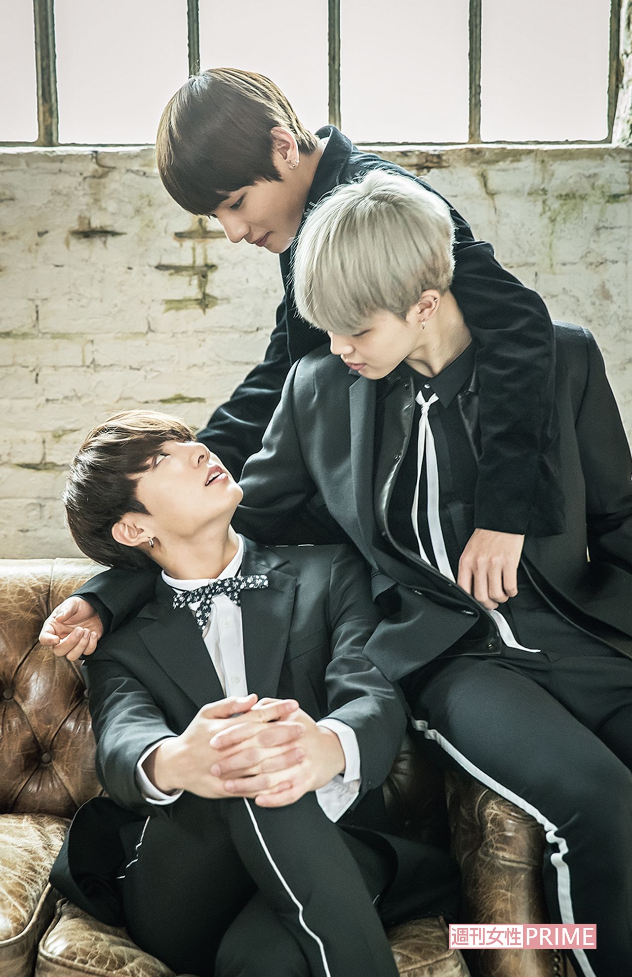 上からV、JIMIN、JUNG KOOK　撮影／週刊女性写真班