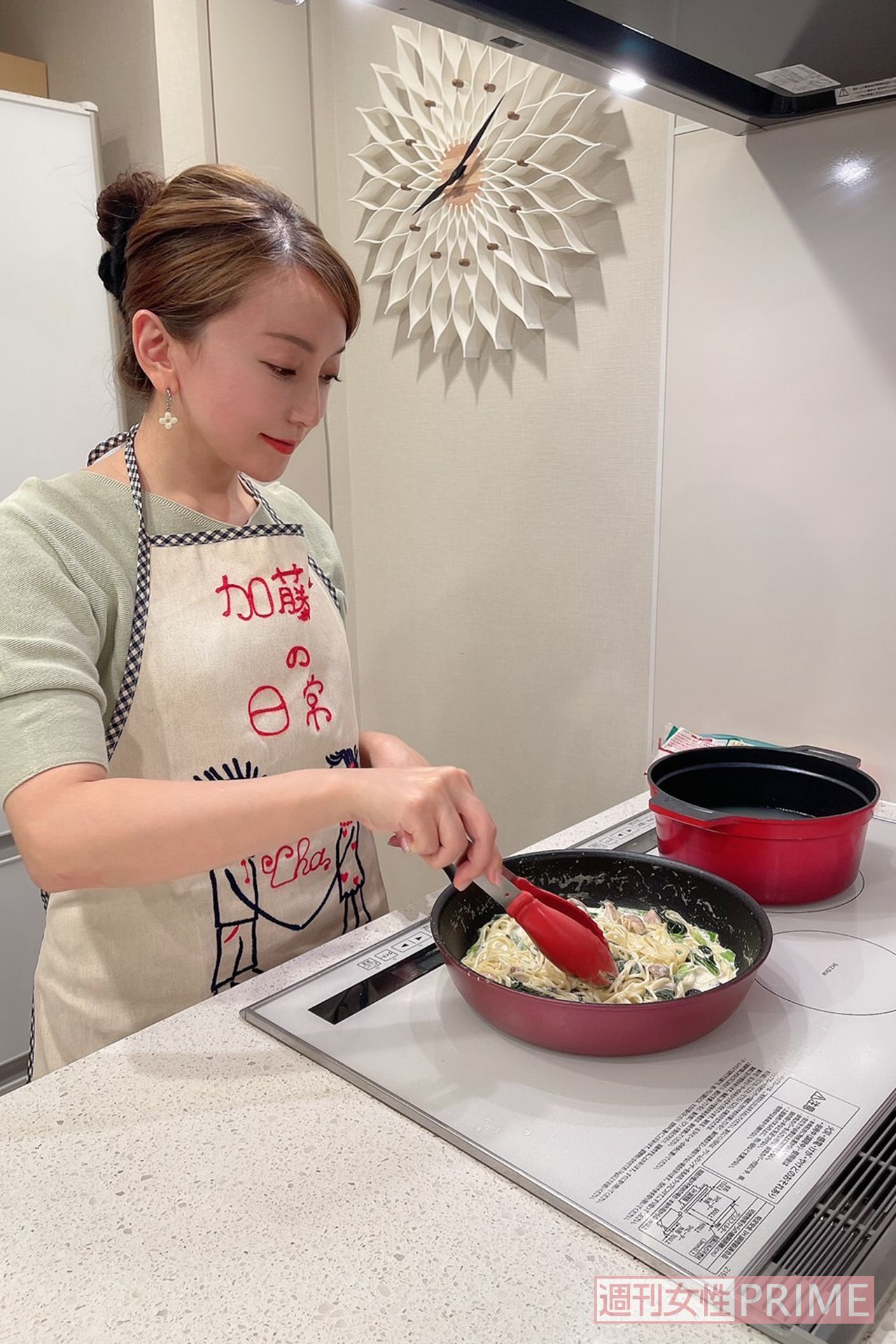 「わが家は1日の塩分量を3～6gに抑えるようにしています!」と加藤綾菜さん