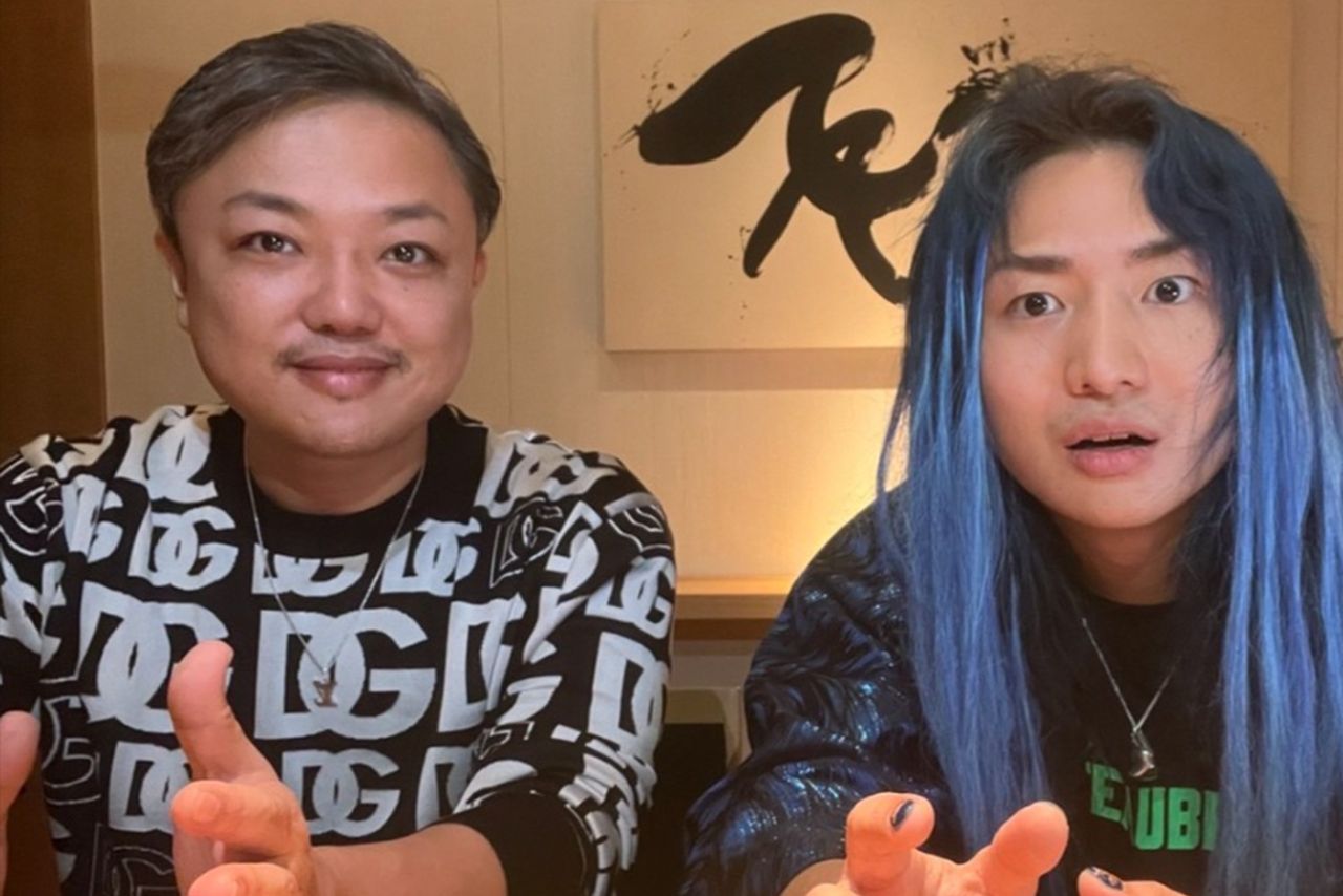 DJ社長との一枚（与沢翼氏のインスタグラムより）