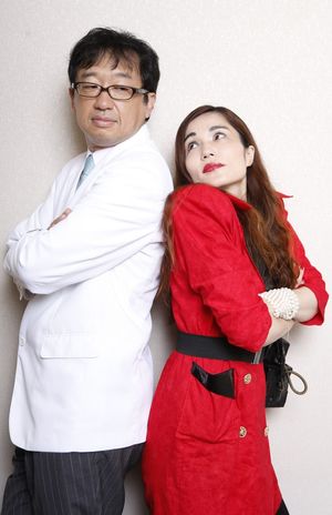 平野ノラさんと医学博士で医療ジャーナリストの森田豊先生　撮影／竹内摩耶