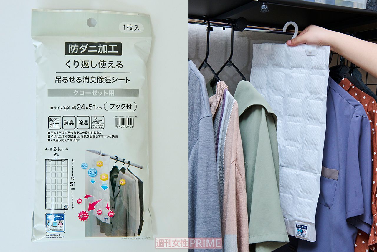 吊るせる くり返し使える消臭除湿シート/399円 ニトリ　撮影／山田智絵