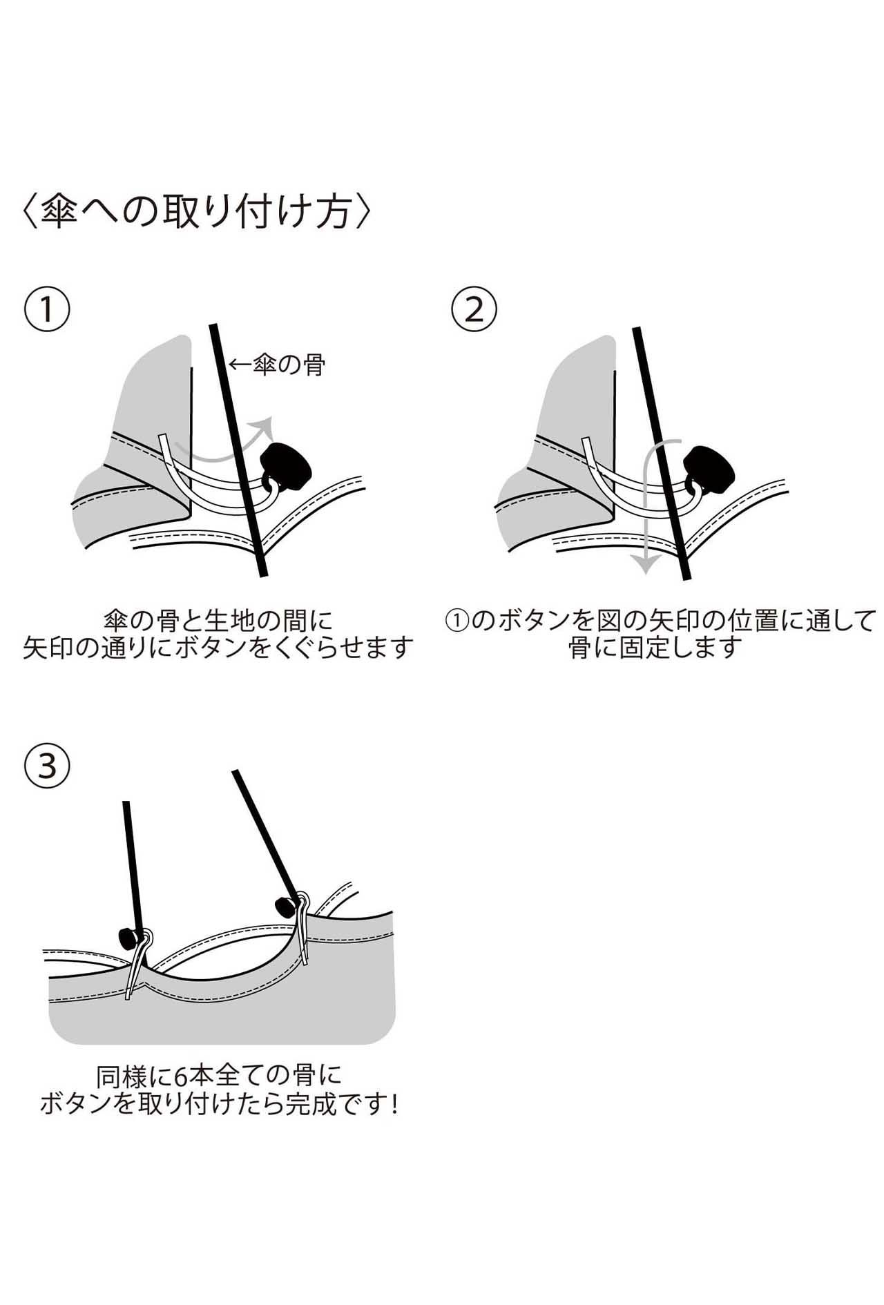UV率99％の傘用カーテンの使用方法／3COINS(スリーコインズ)公式通販サイトより