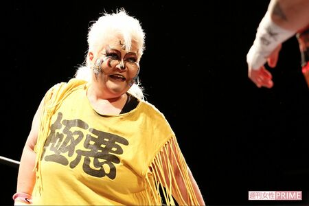 プロレスラーダンプ松本さん　撮影：森田晃博