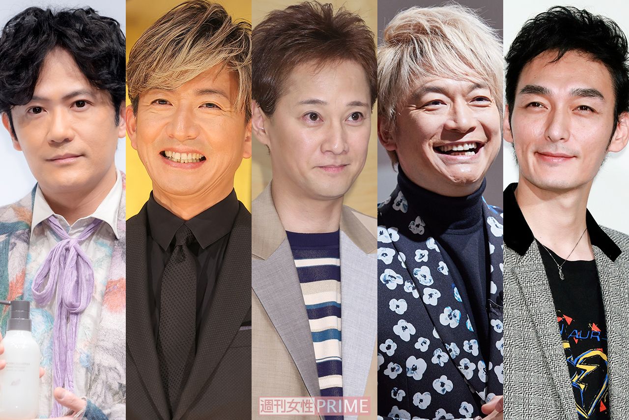 （左から）稲垣吾郎、木村拓哉、中居正広、草なぎ剛、香取慎吾（撮影／本誌写真班）