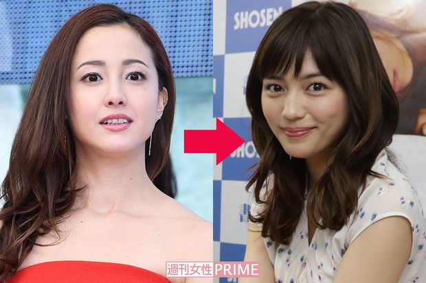 （左から）沢尻エリカ、川口春奈