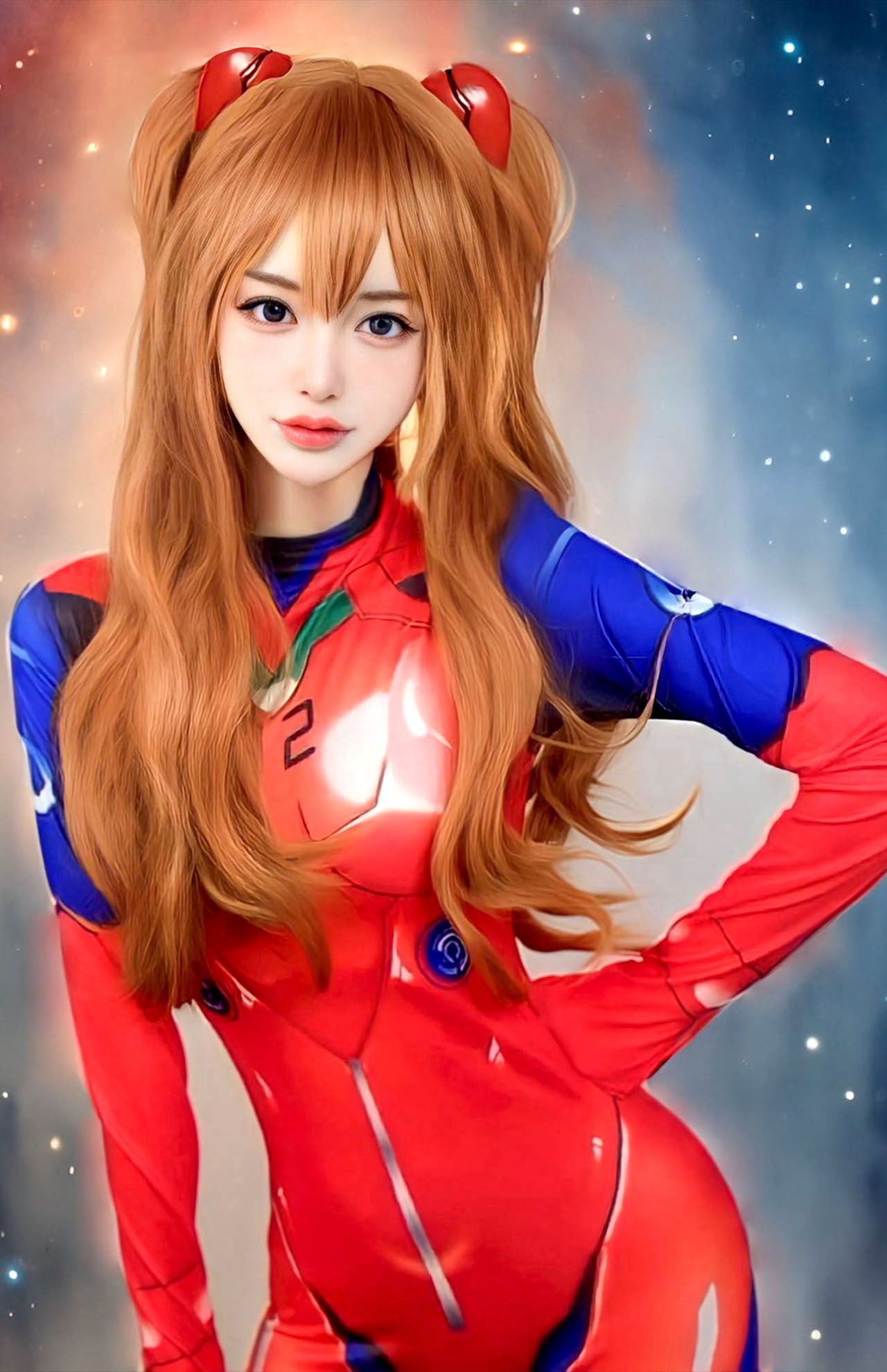 2月5日には、『エヴァンゲリオン』の『アスカ』のコスプレ姿を披露。“サイボーグにしか見えない”との声も（本人Xより）