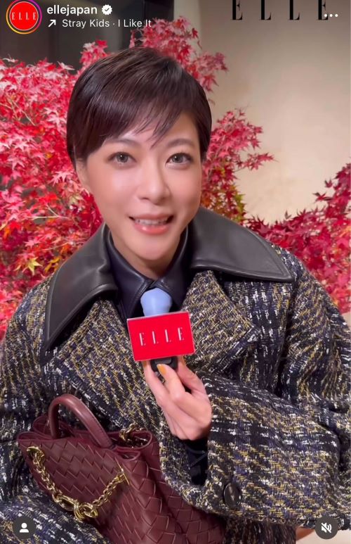 カラコンメイクに衝撃の声が集まった上野樹里（『ELLE Japan』のインスタグラムより）