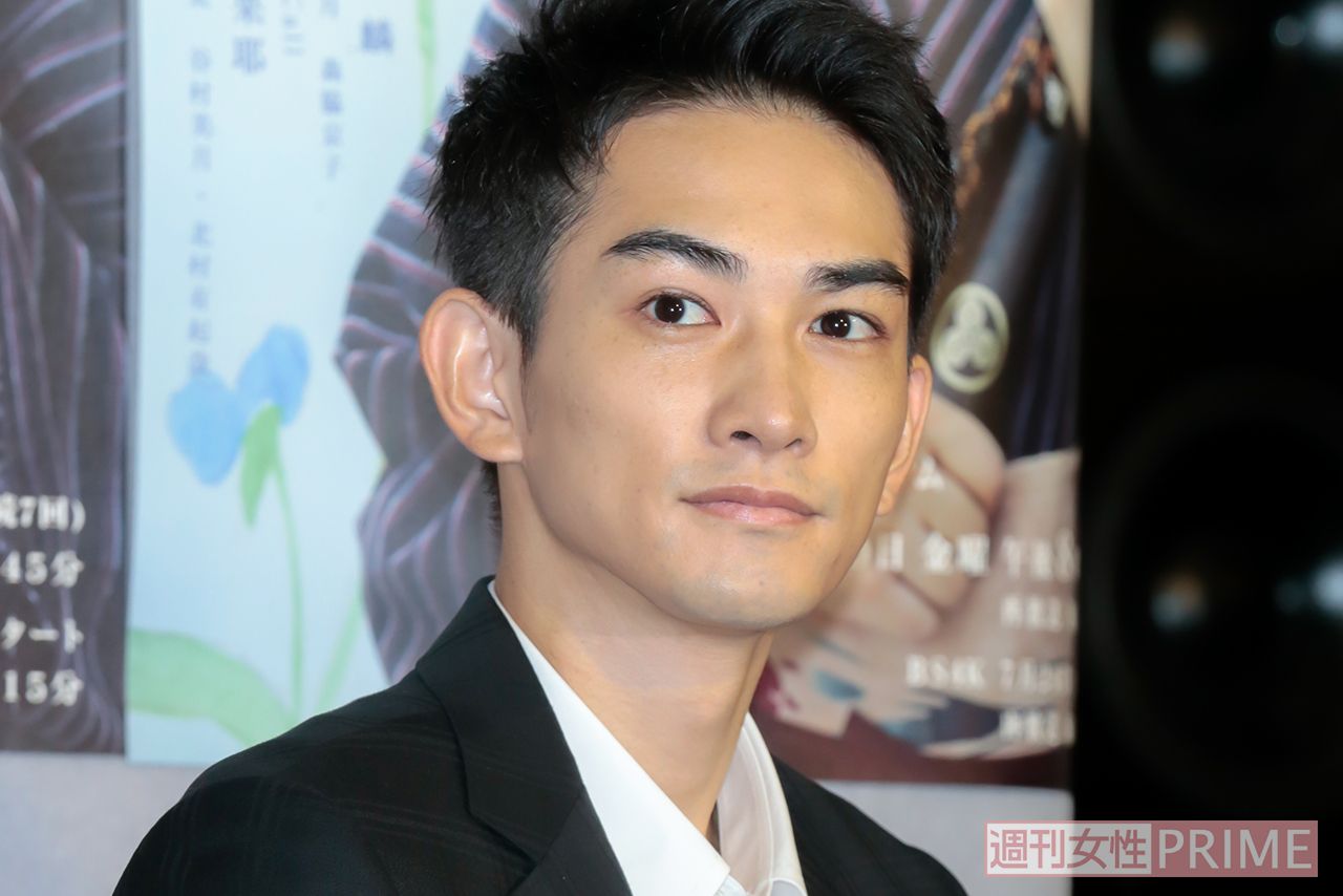 BS時代劇『螢草菜々の剣』（NHK）試写会＆会見での町田啓太（'19年7月）