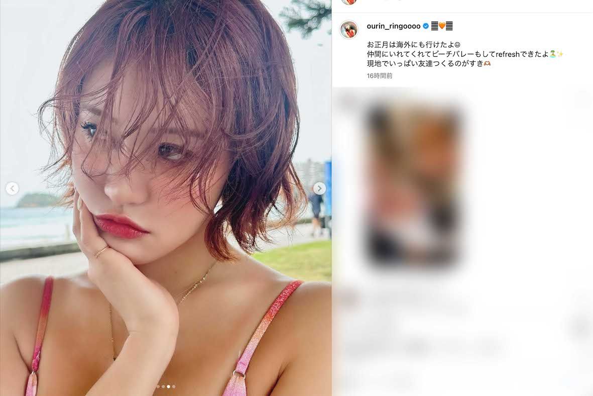 グラビアアイドル顔負けのセクシーショットを投稿した王林（本人のインスタグラムより）