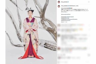 “ファッションとして着物を楽しむ”雑誌『KIMONOanne.』のスタイリングで攻めた和装を披露した吉岡里帆（本人のインスタグラムより）