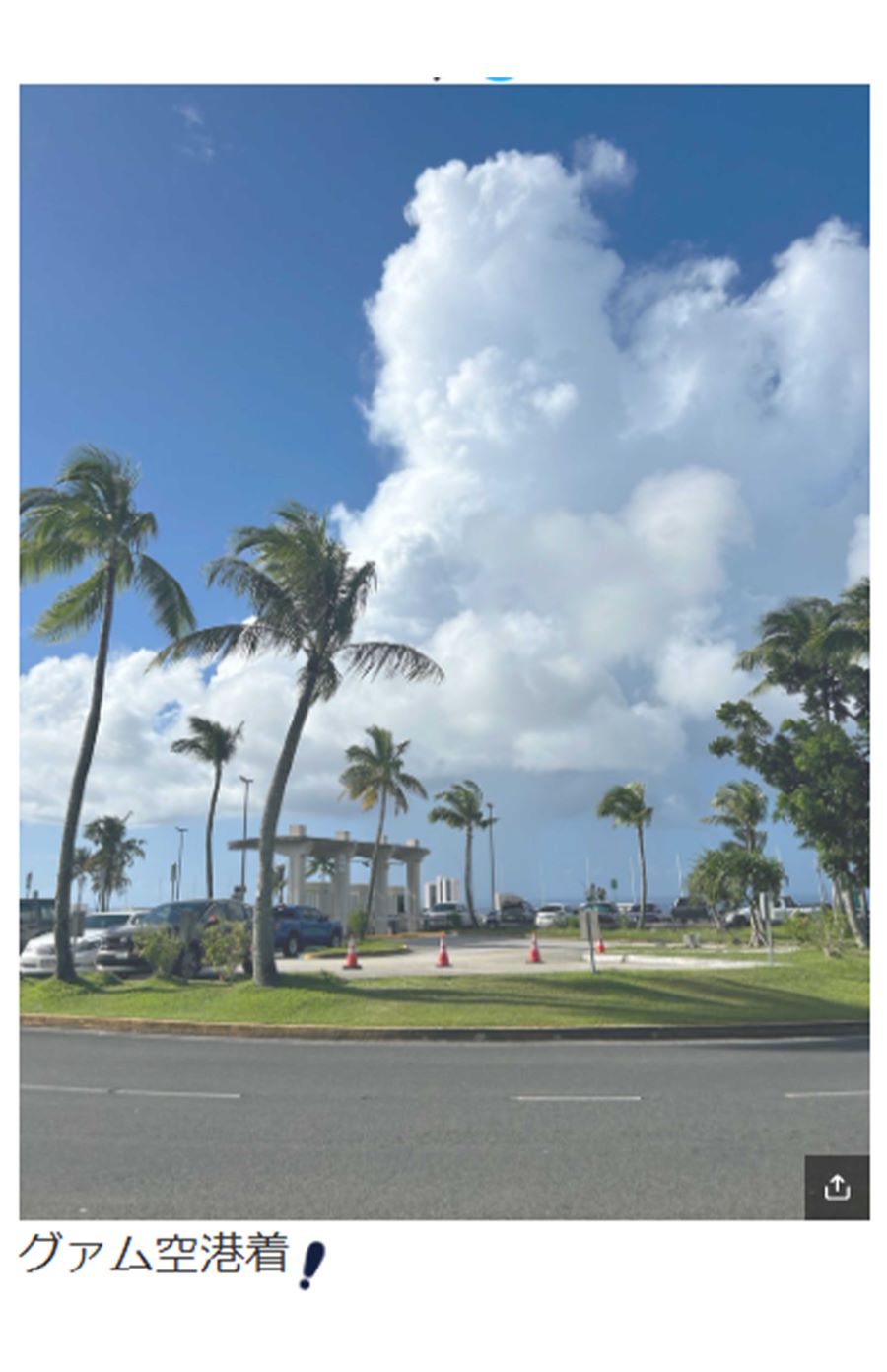 黒田あいみ氏がアメブロに投稿していたグアムの様子