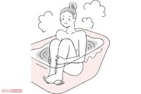 入浴ひざ曲げエクササイズ