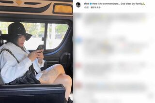 家族旅行の様子を投稿したディーン・フジオカ。妻の太ももにはタトゥーが（インスタグラムより）