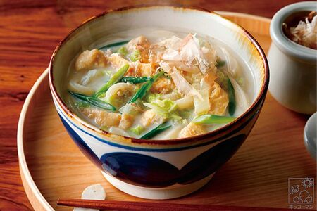 ごまと白菜の豆乳うどん