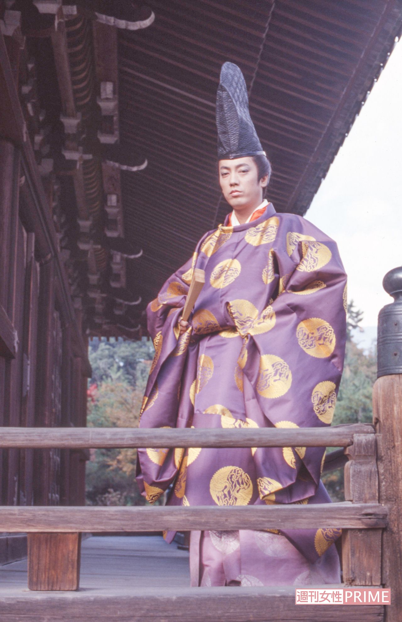 スペシャルドラマ『源氏物語』の京都ロケで。妖艶な光源氏を演じた（'79年撮影）写真／週刊女性写真班