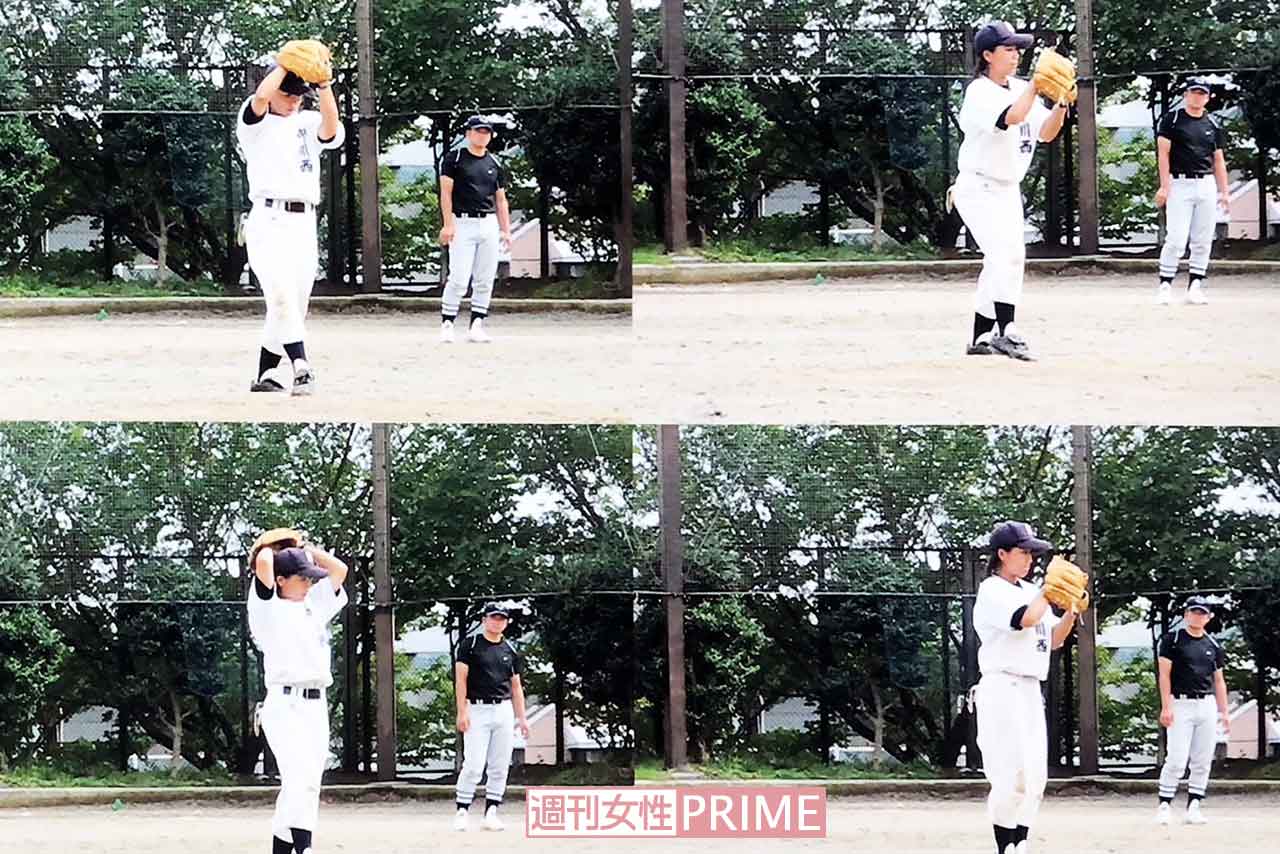 中学では女子一人で野球部に入り、ナックルボールと出合った吉田えりさん